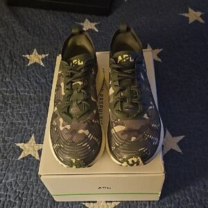 APL Camo Training Sneakers in Olive and Tan. 7.5 M / 9W